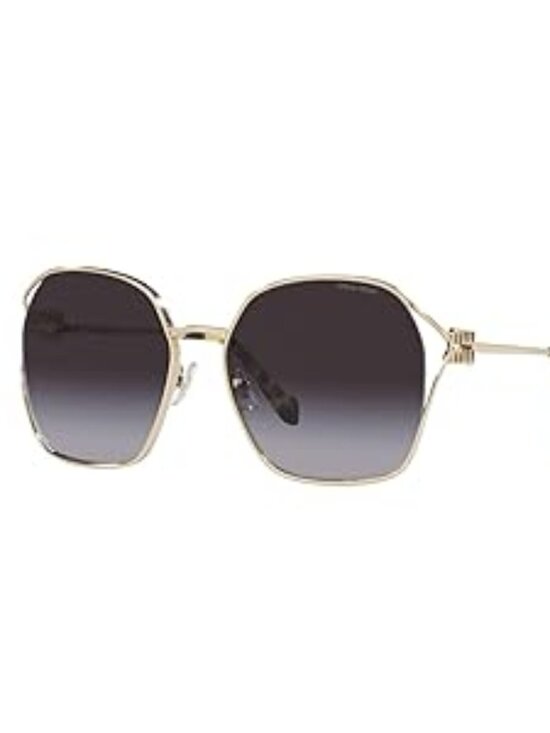 #217 NWT- Miu Miu Woman Sunglasses Pale Gold Frame, Grey Gradient Lenses, 60MM main image 4
